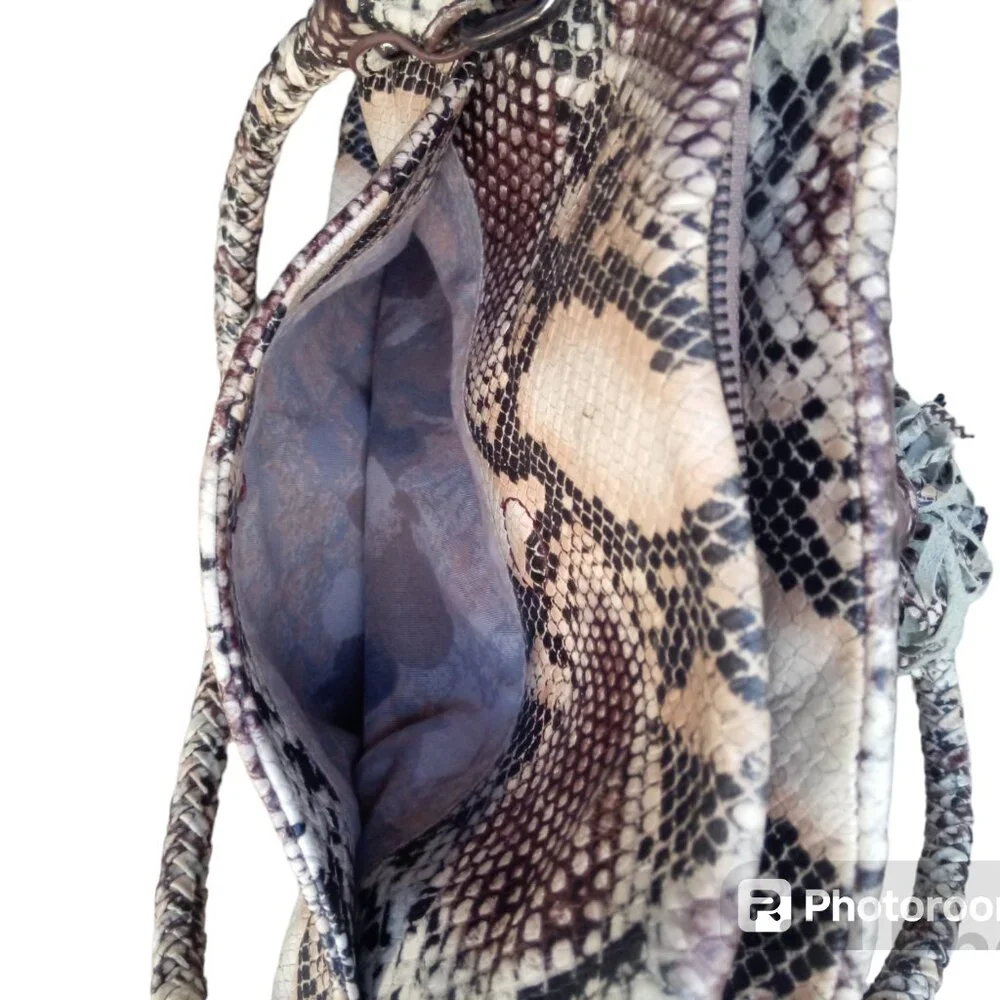 Elliott Lucca leather snakeprint purse